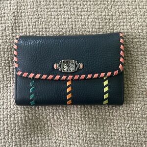 Vintage REAL LEATHER wallet 💙❤️🧡